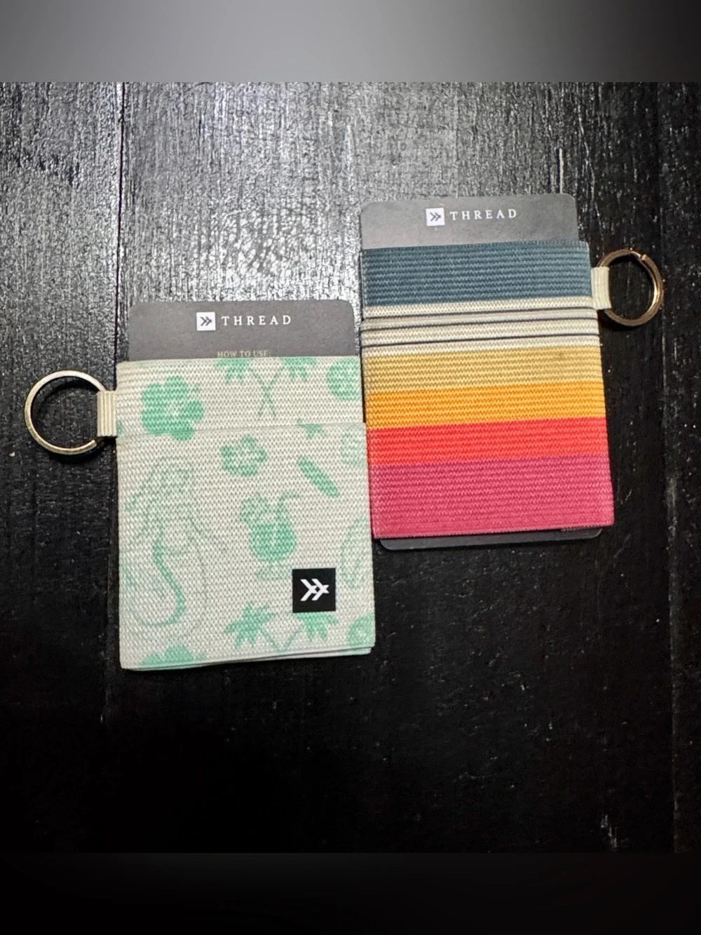 Two Elastic Thread Wallets